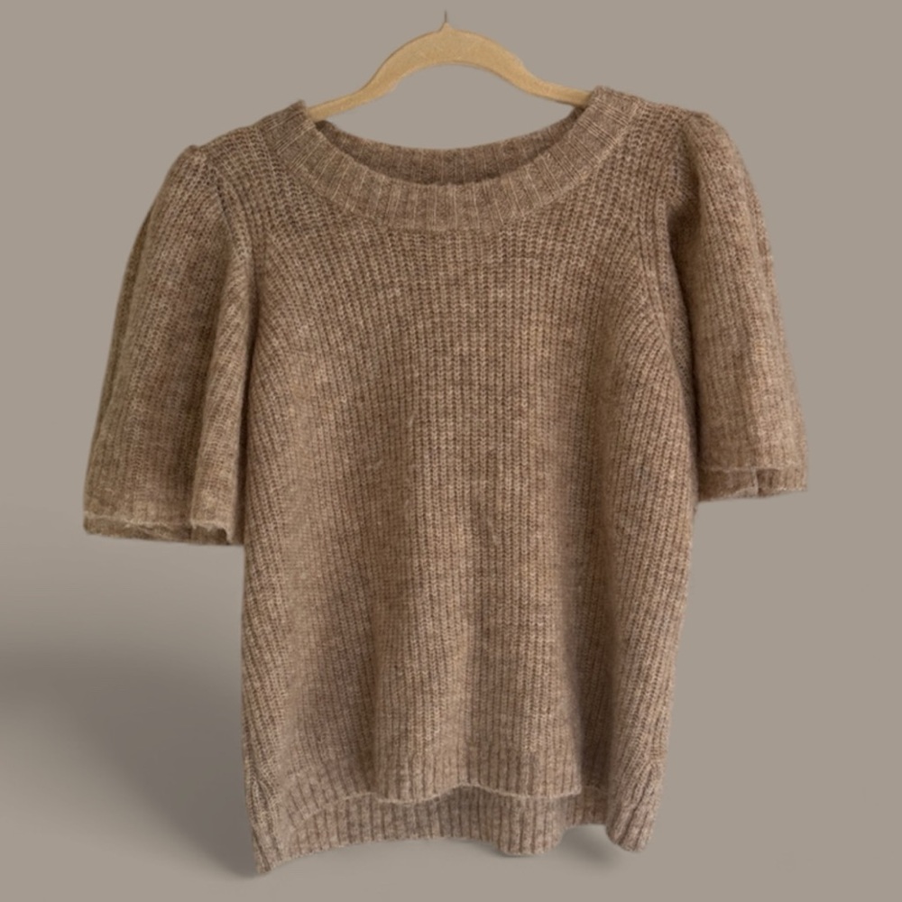 Munthe Flutter Sleeve Sweater Short Sleeve Large